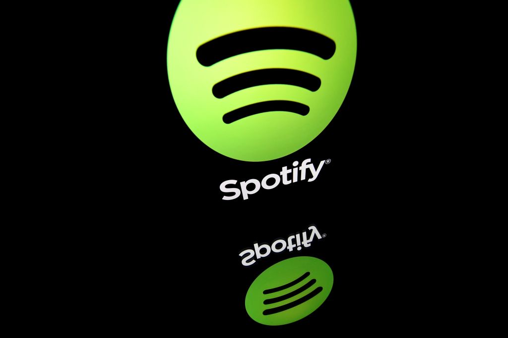 FRANCE-SWEDEN-ENTERTAINMENT-DIGITAL-MUSIC-SPOTIFY-LOGO